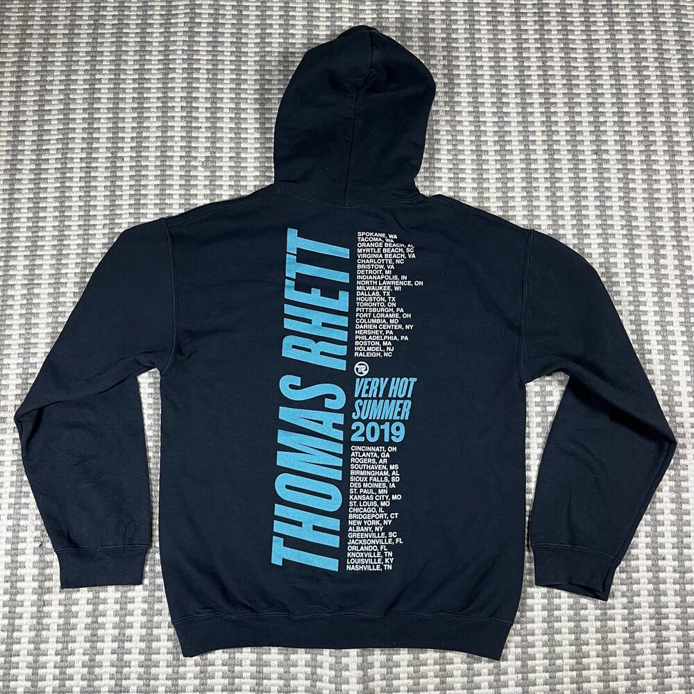 Thomas‎ Rhett Sweatshirt Hoodie Mens M Black VHS19 Summer Tour Country Music